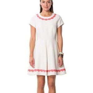 Sail to Sable Cream Basket Weave Fit & Flare Dress Size 12